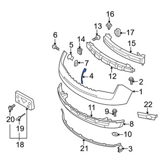 Lincoln OE - Front Left Bumper Cover Support Rail