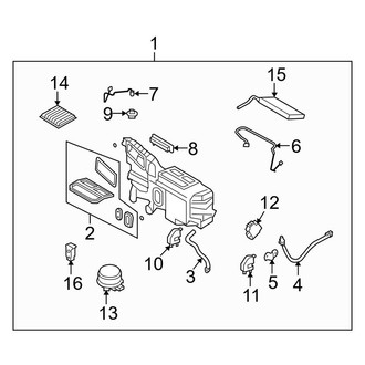 Lincoln OE - Air Conditioner & Heater - Evaporator Components