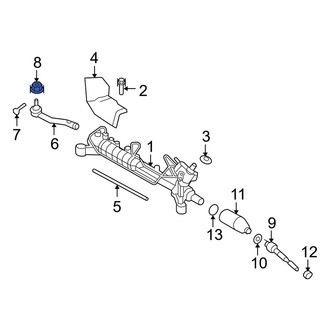 Lincoln OE - Outer Steering Tie Rod Nut