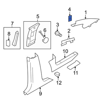 Lincoln OE - Body A-Pillar Trim Panel Nut