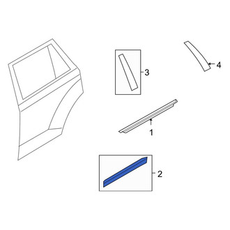 Lincoln OE - Rear Right Door Molding