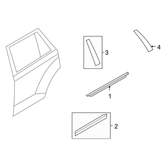 Lincoln OE - Rear Door - Exterior Trim