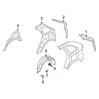 Lincoln OE - Quarter Panel Splash Shield Clip