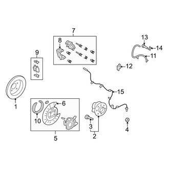 Lincoln OE - Rear Suspension - Brake Components (AWD)