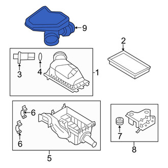 Lincoln OE - Engine Air Intake Hose