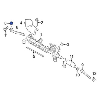 Lincoln OE - Outer Steering Tie Rod Nut