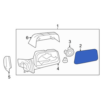 Lincoln OE - Front Right Door Mirror Glass