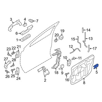 Lincoln OE - Front Left Interior Door Handle Screw Cap