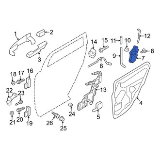Lincoln OE - Rear Left Door Latch Assembly