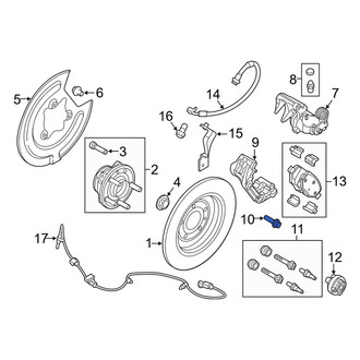 Lincoln OE - Rear Disc Brake Caliper Anchor Plate Bolt