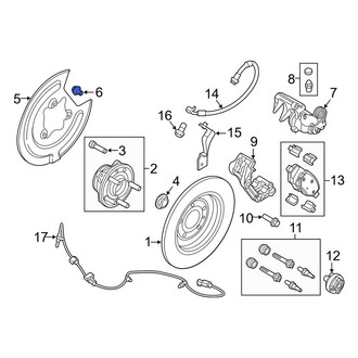 Lincoln OE - Rear Brake Dust Shield Bolt