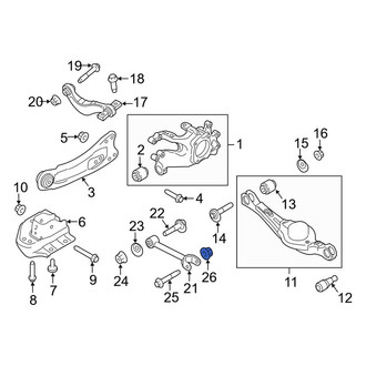 Lincoln OE - Front Lower Outer Suspension Control Arm Nut