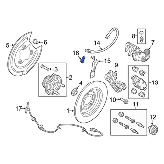 Lincoln OE - Brake Hydraulic Hose to Caliper Bolt