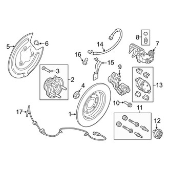 Lincoln OE - Rear Suspension - Brake Components (AWD)