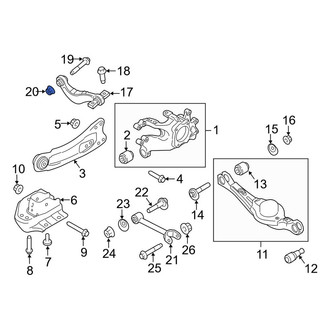 Lincoln OE - Front Lower Outer Suspension Control Arm Nut