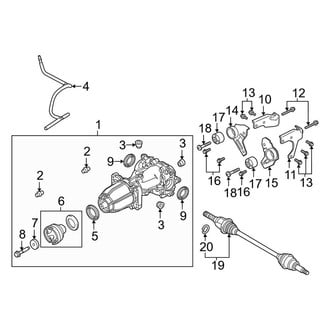 Lincoln OE - Rear Suspension - Axle Components (AWD)