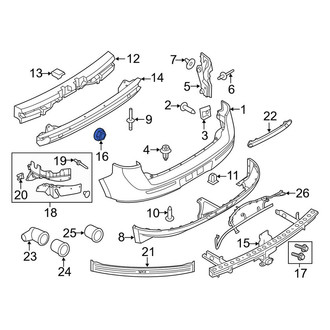 Lincoln OE - Rear Bumper Impact Bar Nut