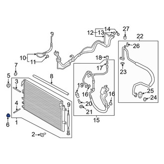 Lincoln OE - Lower A/C Condenser Nut