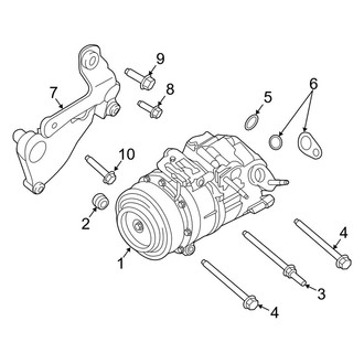 Lincoln OE - Air Conditioner & Heater - Condenser, Compressor & Lines (Compressor), (2.7L)
