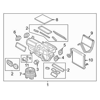Lincoln OE - Air Conditioner & Heater - Evaporator Components