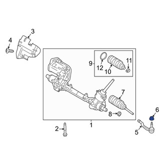 Lincoln OE - Inner Steering Tie Rod Nut
