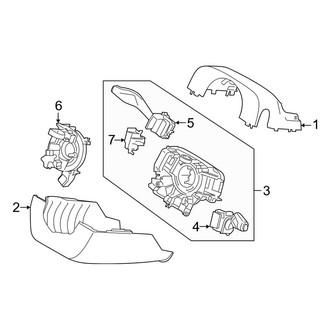 Lincoln OE - Steering Column - Shroud, Switches & Levers (W/O Active Steering)