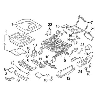 Lincoln OE - Seats & Tracks - Front Seat Components (Seat Cushion)