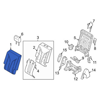 Lincoln OE - Rear Right Seat Back Cushion Cover