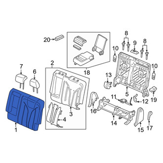 Lincoln OE - Rear Left Seat Back Cushion Cover