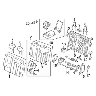 Lincoln OE - Seats & Tracks - Rear Seat Components (Driver Side Seat, Back)
