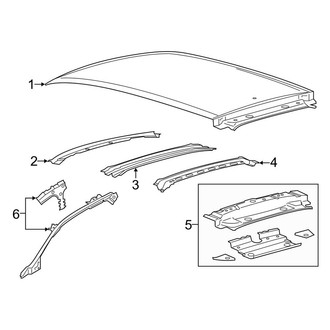 Lincoln OE - Roof & Components (W/O Panoramic Roof)