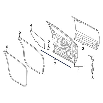 Lincoln OE - Left Lower Door Shell Seal