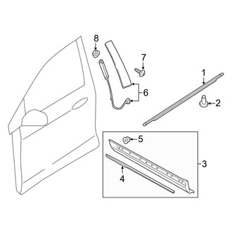 Lincoln OE - Front Door - Exterior Trim