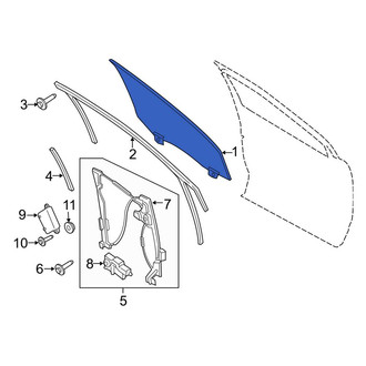 Lincoln OE - Front Right Door Glass