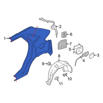 Lincoln OE - Rear Right Outer Quarter Panel