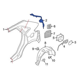 Lincoln OE - Rear Left Upper Quarter Panel Extension