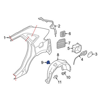 Lincoln OE - Fender Liner Retainer