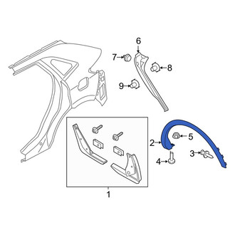 Lincoln OE - Rear Right Wheel Arch Molding