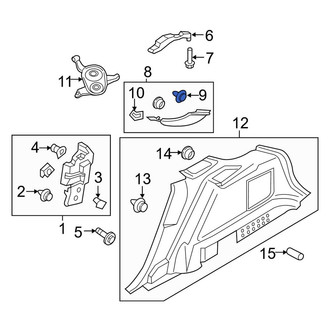 Lincoln OE - Lower Liftgate Trim Panel Clip