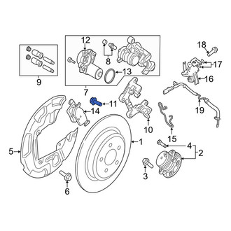 Lincoln OE - Disc Brake Caliper Anchor Plate Bolt
