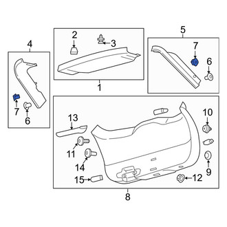 Lincoln OE - Center Liftgate Trim Panel Clip
