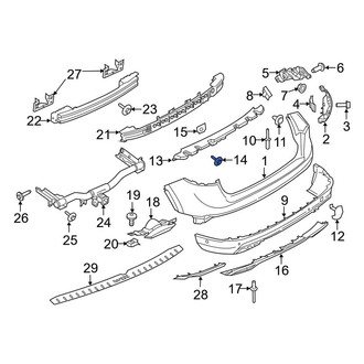 Lincoln OE - Bumper Cover Support Rail Screw