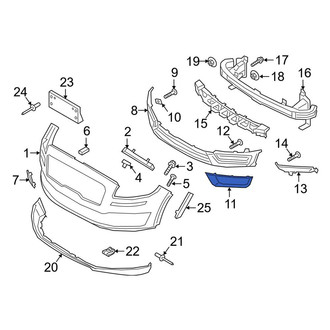 Lincoln OE - Front Right Fog Light Trim