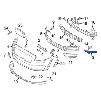 Lincoln OE - Front Left Grille Molding