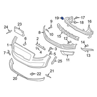 Lincoln OE - Bumper Impact Bar Nut