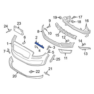 Lincoln OE - Front Right Bumper Cover Support Rail