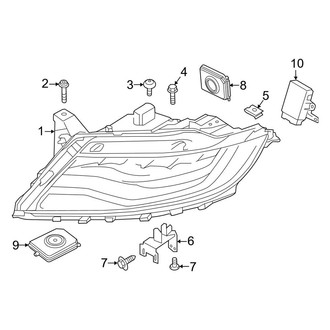 Lincoln OE - Front Lamps - Headlamp Components (Xenon)