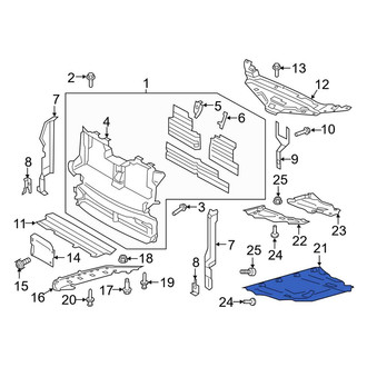 Lincoln OE - Front Outer Radiator Support Splash Shield