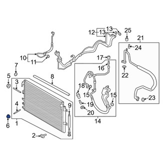 Lincoln OE - Lower A/C Condenser Nut