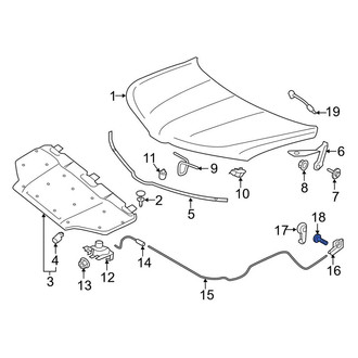 Lincoln OE - Hood Release Handle Bolt